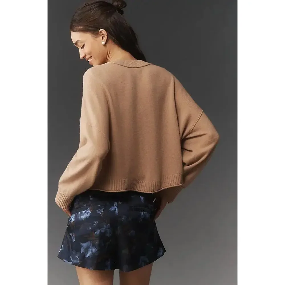 nwt by ANTHROPOLOGIE sz XL The Goldie Cashmere blend cardigan dog edition